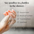 Pixie Feminine Wash – Healthy Foaming Cleaner with Natural Ingredients – More Foam Wash in Bottle Than Any Other Brand – pH Balanced & Plant Based – for Your Menstrual Cups and Discs, 2.5 Fluid oz