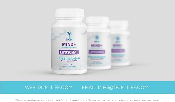 Mind+ Plasmalogen Brain Supplement Liposomal & Nanoencapsulated Formula for Better Absorption Sea Squirt Sourced Directly from Japan - Cognitive Health & High Potency - 60 Capsules