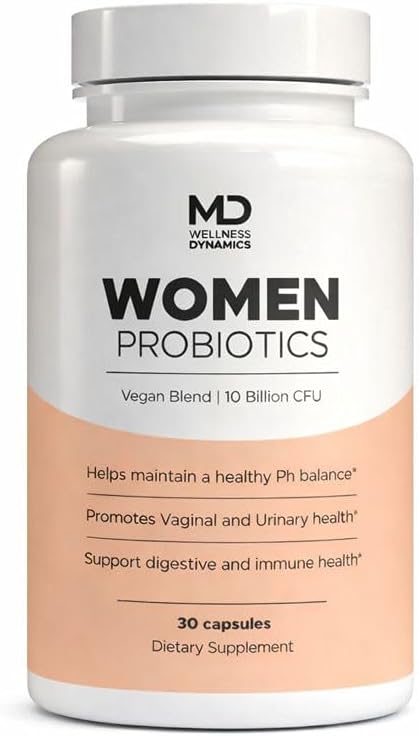 Women’s Probiotics – Vaginal Urinary Digestive Gut Balance Skin Support Daily Probiotic Supplement Vegan Capsules – 30 Count