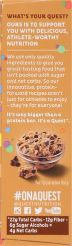 Quest Nutrition Chocolate Chip Cookie Dough Protein Bars,21g Protein,4,Net Carbs,1g Sugar,High Fiber,Gluten Free,Keto Friendly,4 Count (Pack of 2)