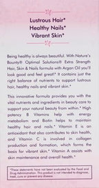 Nature's Bounty Advanced Hair, Skin & Nails, Argan-Infused Vitamin Supplement with Biotin and Hyaluronic Acid, 150 Rapid Release Softgels (Pack of 2)