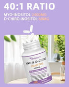 13-in-1 Myo Inositol & D-Chiro Inositol for Women,2460mg-40:1 Ratio Supplement Plus Alpha Lipoic Acid/Folate/Vitex/Magnesium,60 Vegan Capsules
