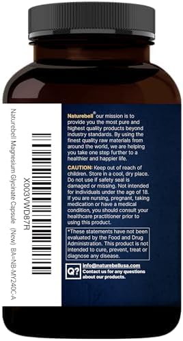 Pure Magnesium Glycinate 500mg with Fat Soluble Vitamin C, 480 Veggie Capsules (2 Pack) – 100% Chelated & Purified – 3rd Party Tested, Filler Free, Vegan Friendly, Non-GMO