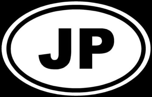 Ranger Products Japan Sticker JP Country Code Vinyl Decal Euro Oval Car - Die Cut Vinyl Decal for Windows, Cars, Trucks, Tool Boxes, laptops, MacBook - virtually Any Hard, Smooth Surface