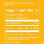 UpNourish 2 Pack - Liposomal Vitamin D 5000 IU 730 softgels, Cholecalciferol Vitamin D3 with Natural Coconut Oil, VIT D3 Supplement