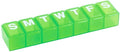 EZY DOSE Weekly (7-Day) Pill Organizer, Daily Vitamin Planner, Medicine Container, Case for Supplements and Fish Oils, Medium Compartments, Colors May Vary