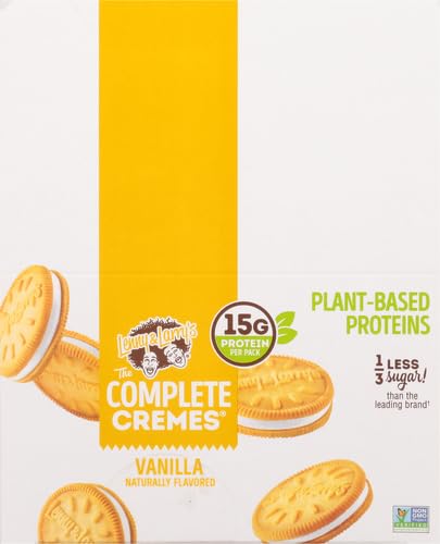 Lenny & Larry's The Complete Cremes®, Sandwich Cookies, Vanilla, Vegan, 5g Plant Protein, 6 Cookies Per Pack (Box of 12), (Pack of 2)