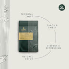 Luxmi Estates - Mango Passionfruit Darjeeling Green Tea, 50 Tea Bags (100g/3.52oz), 100% biodegradable Teabags