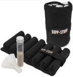 Supp Stuff Powder Supplement Organizer and Travel Case with 7 Powder Tubes and Transport Funnel Included, HSA/FSAPortable Protein Powder Supplement Container by Medcenter
