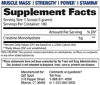 GAT SPORT Creatine Monohydrate 500 Gram Powder, Strength, Brain Health, Anti-oxidant, Endurance, for Men & Women, Unflavored, 100 Servings