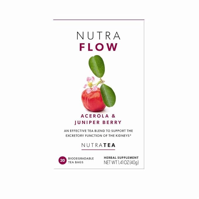 NUTRAFLOW Herbal Tea Blend – Includes Horsetail, Yarrow & Goldenseal - Support Health Cleansing Process - 40 Enveloped Tea Bags - by Nutra Tea - (2 Pack)
