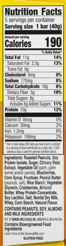 Nature Valley Protein Granola Bars, Blueberry Nut, Chewy Snack Bars, 5 Bars, 7.1 OZ (Pack of 2)