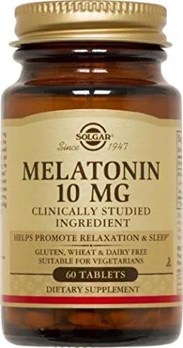 Solgar Melatonin 10 mg Clinically Studied Ingredient, Helps Promote Relaxation & Sleep, Suitable for Vegans, 60 Tablets