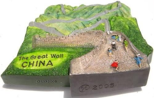 WitnyStore Tiny 2¾" The Great Wall of China - Miniature Hand Made Painted Resin 3D Asia Landmark Tourist Attractions Decorative Refrigerator Fridge Magnets Décor Collectible Traveler Souvenirs Gifts