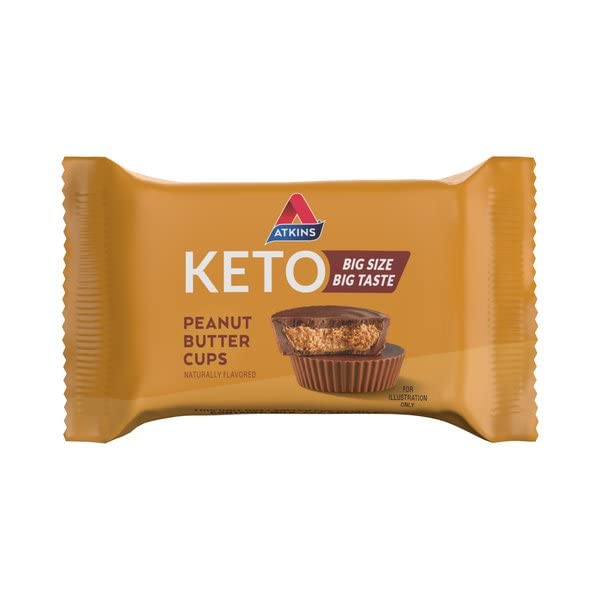 Atkins Keto Peanut Butter Cups,Naturally Flavored,Zero Grams Added Sugar,Gluten Free,20 Count (Pack of 2)