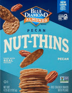 Blue Diamond Almonds, Pecan Thins Gluten Free Cracker Crisps perfect for Snacking, 4.25 oz
