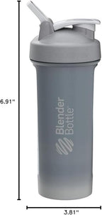 BlenderBottle Classic V2 Shaker Bottle Perfect for Protein Shakes and Pre Workout, 28-Ounce, Pebble Grey