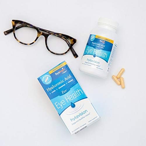 Hyalogic HylaVision Eye Vitamins – with Hyaluronic Acid, Clear Eyes with Lutein and Zeaxanthin Supplements for Eye Care Eye Health Support - 120 Capsules