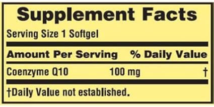 Spring Valley Co Q-10 100mg Heart Health Supplement, 120 Softgels