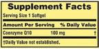 Spring Valley Co Q-10 100mg Heart Health Supplement, 120 Softgels