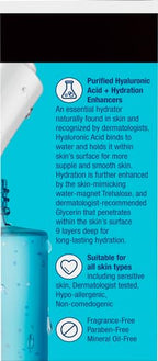 Neutrogena Hydro Boost Hyaluronic Acid Serum for Face & Neck,Lightweight Daily Hydrating Serum with Hyaluronic Acid for Dry Skin,Oil-Free,Non-Comedogenic,Fragrance-Free,1 fl. oz,(Pack of 2)