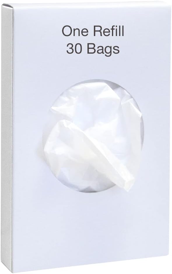 Universal Feminine Disposal Bags for Menstrual Care Products 4 Pack -30ct Refill Box- for Disposal of Tampons, Pads, Hygiene Products