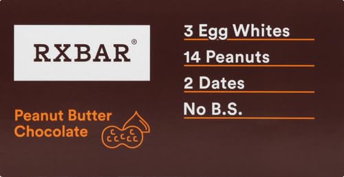 RXBAR Protein Bars, Protein Snack, Snack Bars, Peanut Butter Chocolate, 22oz Box (12 Count) (Pack of 2)