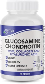 Arymar Glucosamine, Chondroitin, MSM, Collagen & Hyaluronic Acid Supplement 60 Tablets