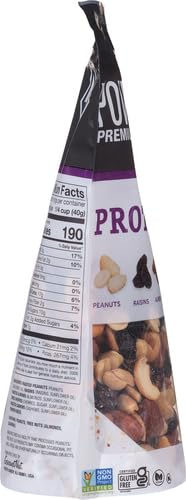 Power Up Premium Trail Mix - Protein Packed 14oz,No Added Sugar,Made Without Peanuts,Gluten Free,Vegan,Non-GMO,(Pack of 2)