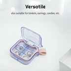 Small Stylish Pill Case, Compact Vitamin Box, Portable Travel Pill Dispenser, 4 Compartments Medications & Supplements Organizer (Yellow)