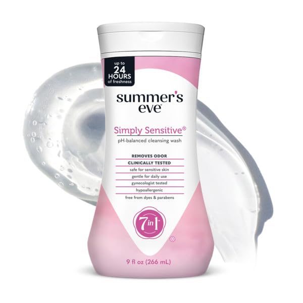 Summers Eve Cleansing Wash, for Sensitive Skin, Simply Sensitive 9 Oz (Pack of 3)