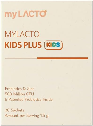 Kids Plus Probiotics Lactobacillus & Immune Zinc 500 Million CFU Lactobacillus 1.5g x 30pcs Made in South Korea