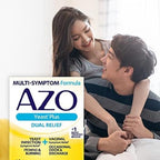 AZO Yeast Plus Dual Relief Tablets, Yeast Infection and Vaginal Symptom Relief, Relieves Vaginal Itching & Burning, 60 Count