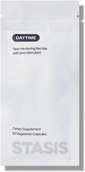 Stasis Daytime Energy & Focus Supplement for Men & Women with Vitamin D3, L Theanine, Ashwagandha & CoQ10, Cognitive Support Capsules for Morning Routines, Vegan, Non GMO, 25 Servings, 1 Month Supply