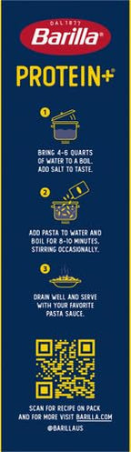 Barilla Protein+ (Plus) Penne Pasta,14.5 Ounce - plant based - Made from Lentils,Chickpeas & Peas - Non-GMO,Kosher Certified,(Pack of 4)