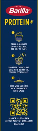 Barilla Protein+ (Plus) Penne Pasta,14.5 Ounce - plant based - Made from Lentils,Chickpeas & Peas - Non-GMO,Kosher Certified,(Pack of 4)