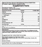 Korean Food 6-Year Korean Red Ginseng Extract Gold Stick, Traditional Ginseng Liquid Supplement, 33.8 fl oz Total (0.34 fl oz / 10 mL x 100 Sticks), Individually Wrapped, Gift Ready