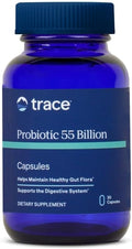 Trace Minerals Probiotic 55 Billion - High-Potency Probiotic for Small & Large Intestine Support - Age-Related Gut Support - Delayed Release Technology - Gluten-Free - 30 Count (30 Servings)