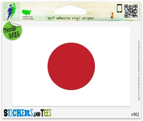 Japan Japanese National Flag Vinyl Car Bumper Window Sticker 10" x 8"