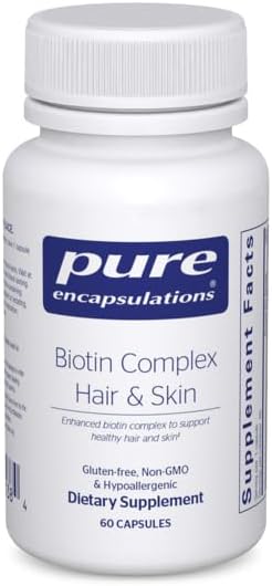 Pure Encapsulations Biotin Complex Hair & Skin | Biotin Complex for Healthy Hair and Skin Support | 60 Capsules