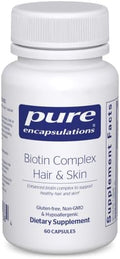 Pure Encapsulations Biotin Complex Hair & Skin | Biotin Complex for Healthy Hair and Skin Support | 60 Capsules