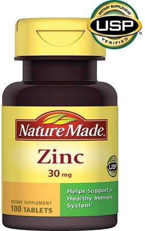 Nature Made Zinc 30 mg - 100 Tablets, Pack of 3