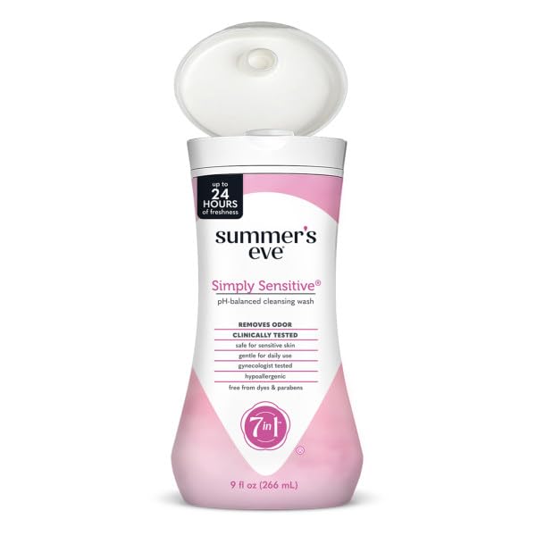 Summer's Eve Cleansing Wash | Simply Sensitive | 9 Ounce | pH-Balanced | Dermatologist & Gynecologist Tested