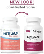 Fairhaven Health FertileCM Fertility Supplement for Women, Capsules - Fertile Cervical Mucus, Ovulation Cycle, Includes L-Arginine, N-Acetyl-Cysteine, Grape Seed Extract and Vitamin C - 90 Capsules