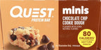 Quest Nutrition Mini Chocolate Chip Cookie Dough Protein Bars,8g Protein,1g Sugar,2g Net Carbs,Gluten Free,14 Count (Pack of 2)