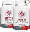 Silver Fern Stress Complex Supplement - Without Caffeine - Sleep, Worry, Mood & More - with Saffron Supplements, L-Theanine Supplement, & Myo-inositol - Natural Stress Relief Supplement (Pack of 2)