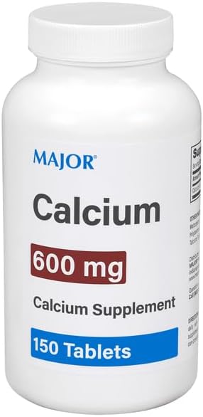 Major 600mg Calcium Tablets - Calcium Supplement - 150 Count (1 Pack)