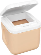 Equadose Magnetic Silicone Storage Container, Modular Supplement & Travel Organizer, Reusable Soft Silicone Vitamin Jar, Fridge-Mountable, Deep Capacity, Secure Flip Lids, Peach, BPA-Free