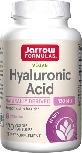 Jarrow Formulas® Hyaluronic Acid 120 mg, Dietary Supplement, Skin Health Support, 120 Veggie Capsules, Up to 60 Day Supply,(Pack of 2)