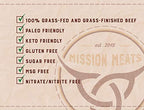 Mission Meats Kids Beef Sticks, 100% Grass Fed, Healthy Snacks for Kids, Zero Sugar, 9g Protein per Serving, Gluten & Nut Free, Individually Wrapped, Mini 0.5oz (72ct Bag)